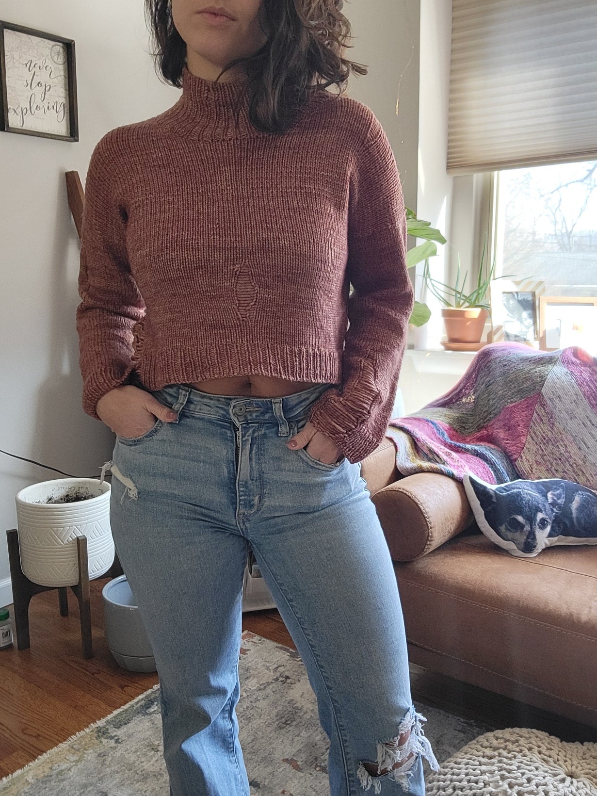 D St Distressed Sweater - Knitting Pattern