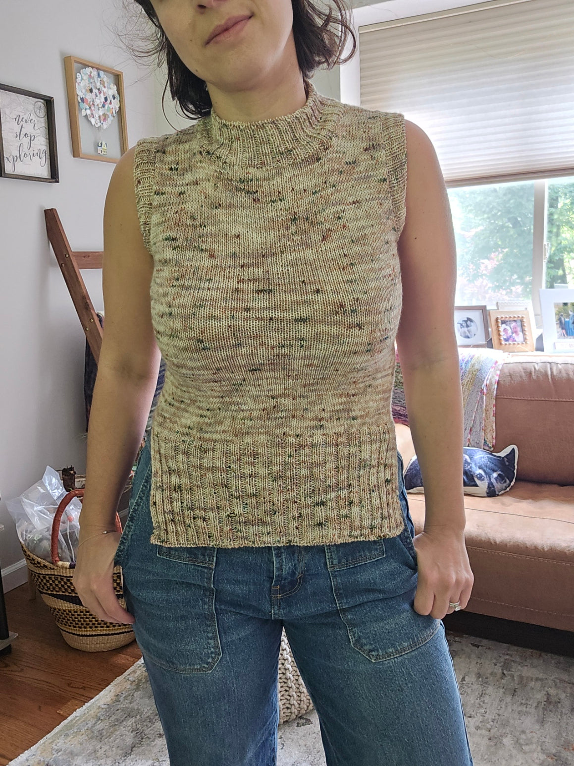 Seventh Ave Split-Hem Tank - Knitting Pattern