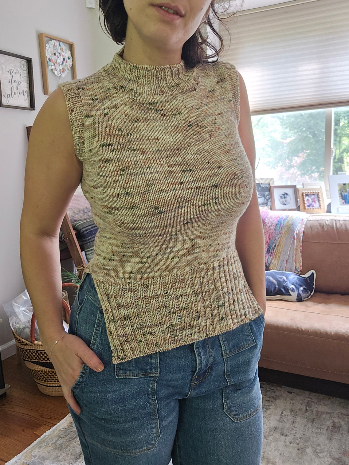 Seventh Ave Split-Hem Tank - Knitting Pattern