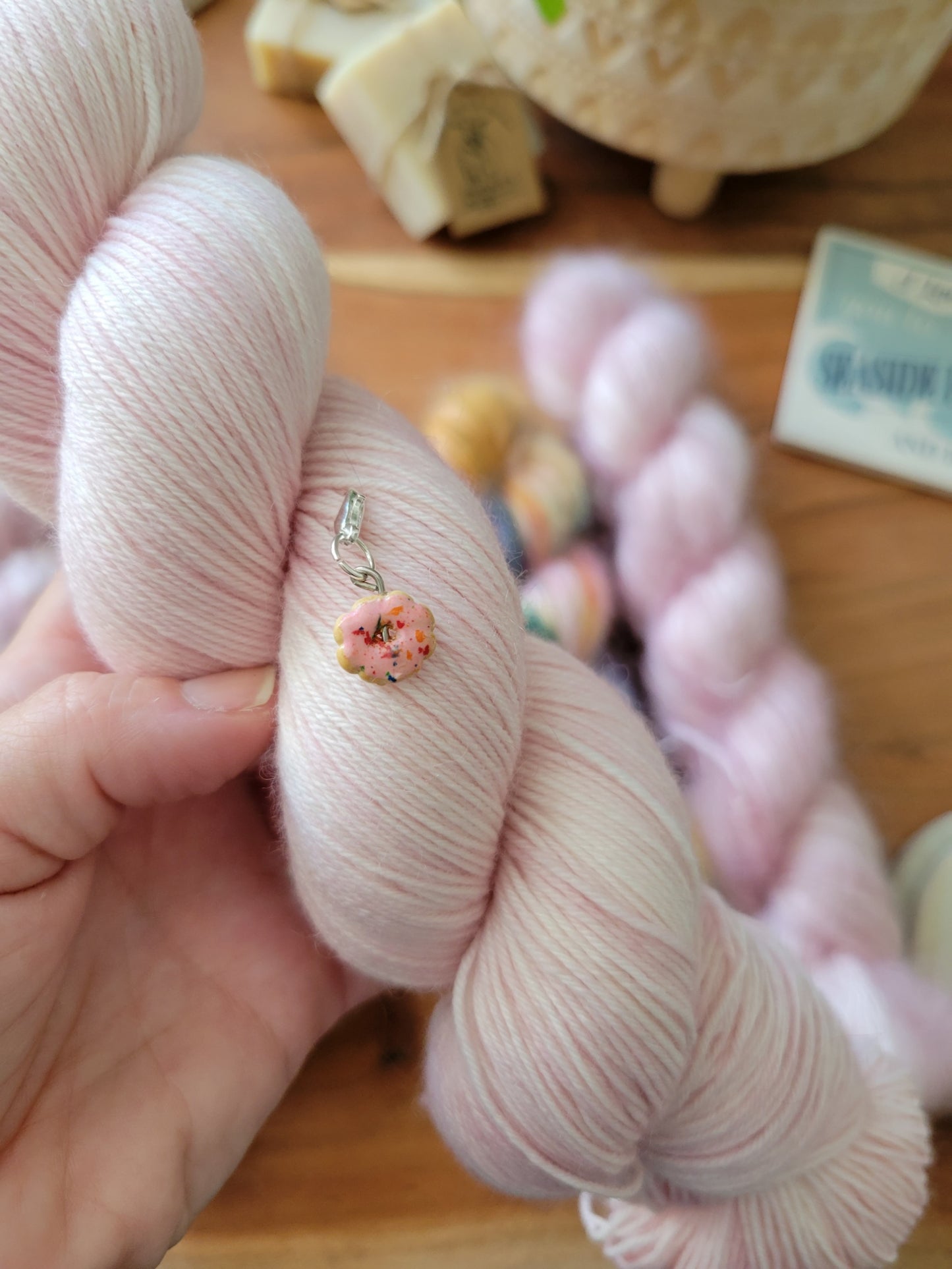 Strawberry Frosted Donut Charm