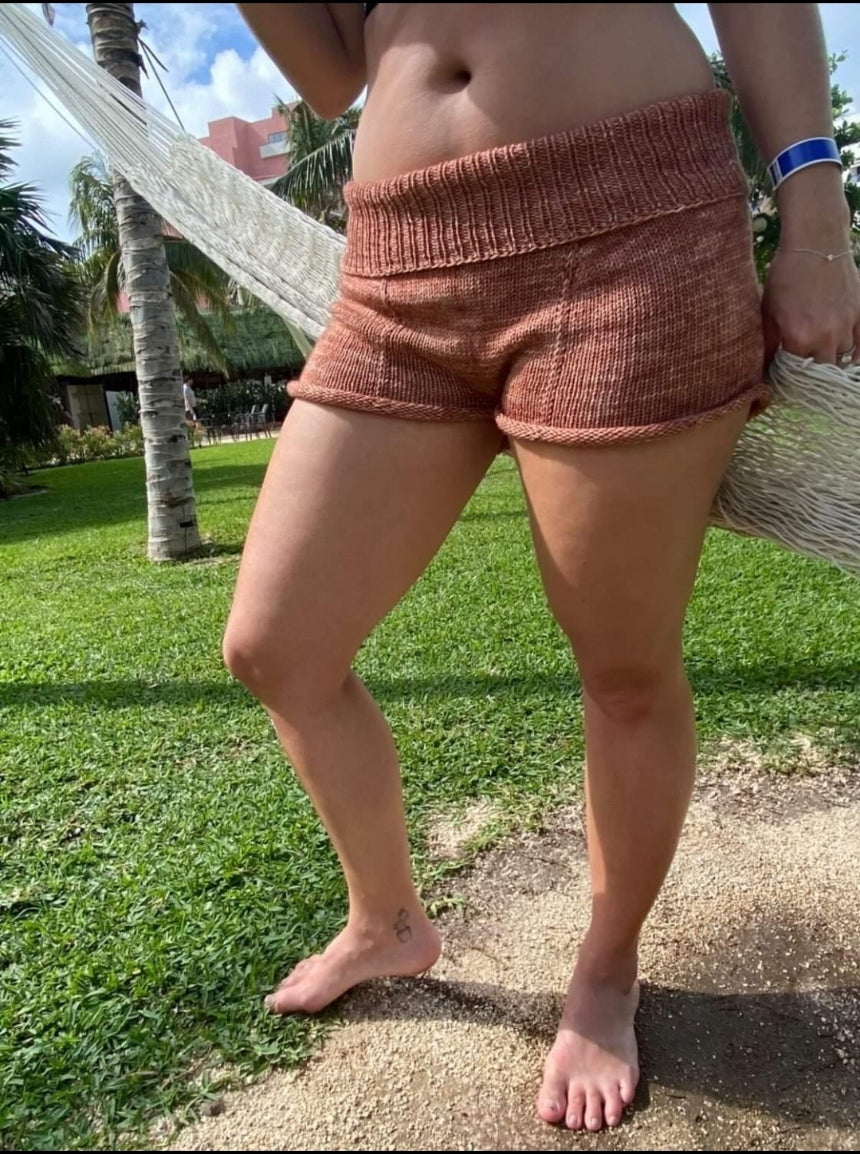 Thick Tan Line Shorts - Knitting Pattern