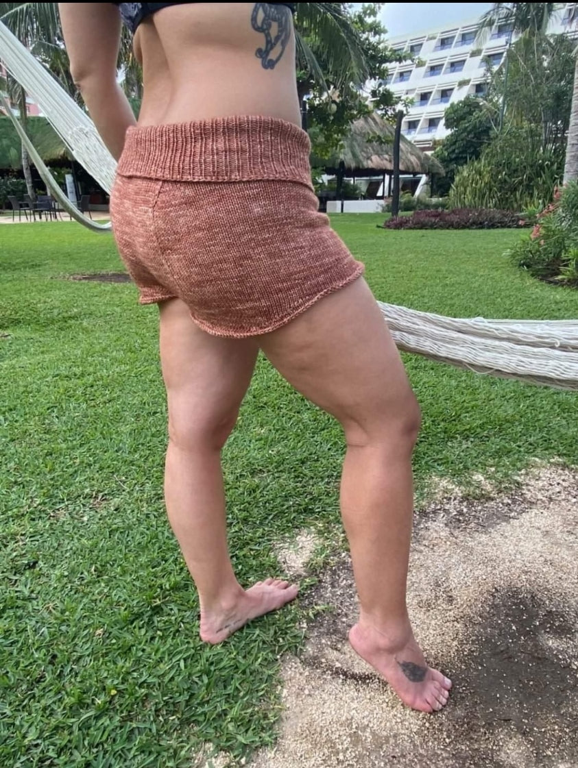 Thick Tan Line Shorts - Knitting Pattern