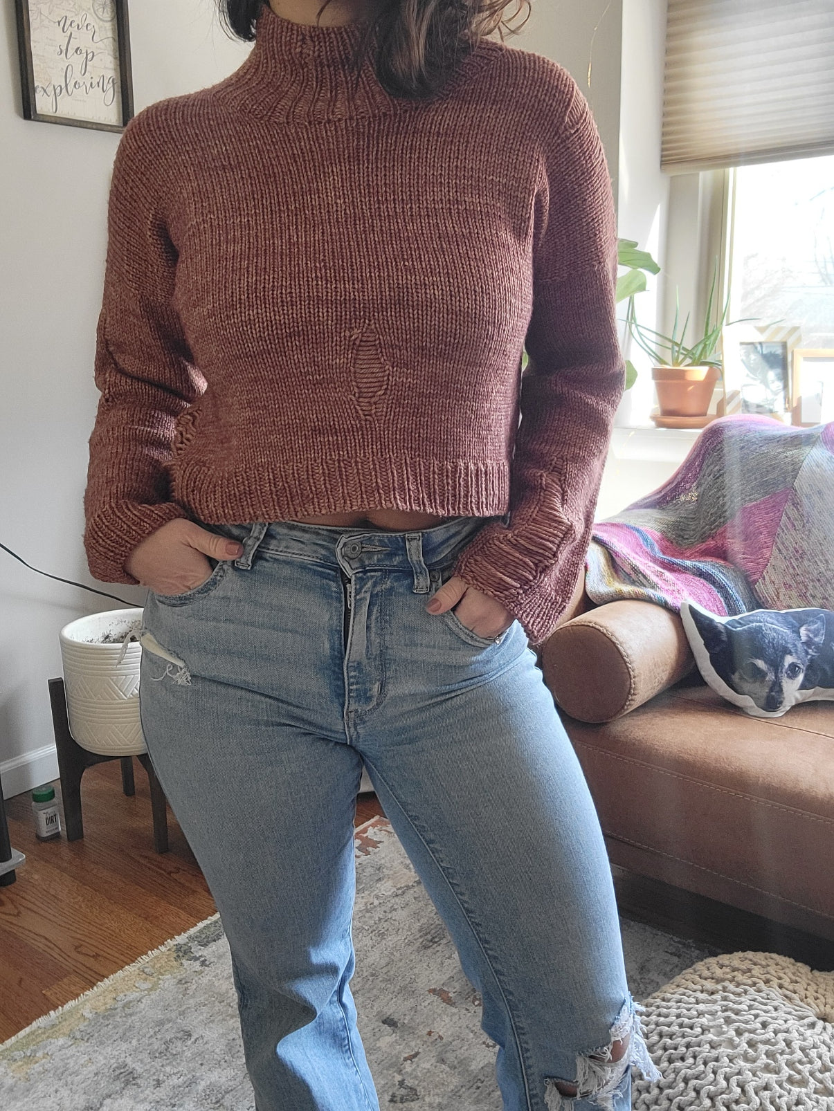 D St Distressed Sweater - Knitting Pattern