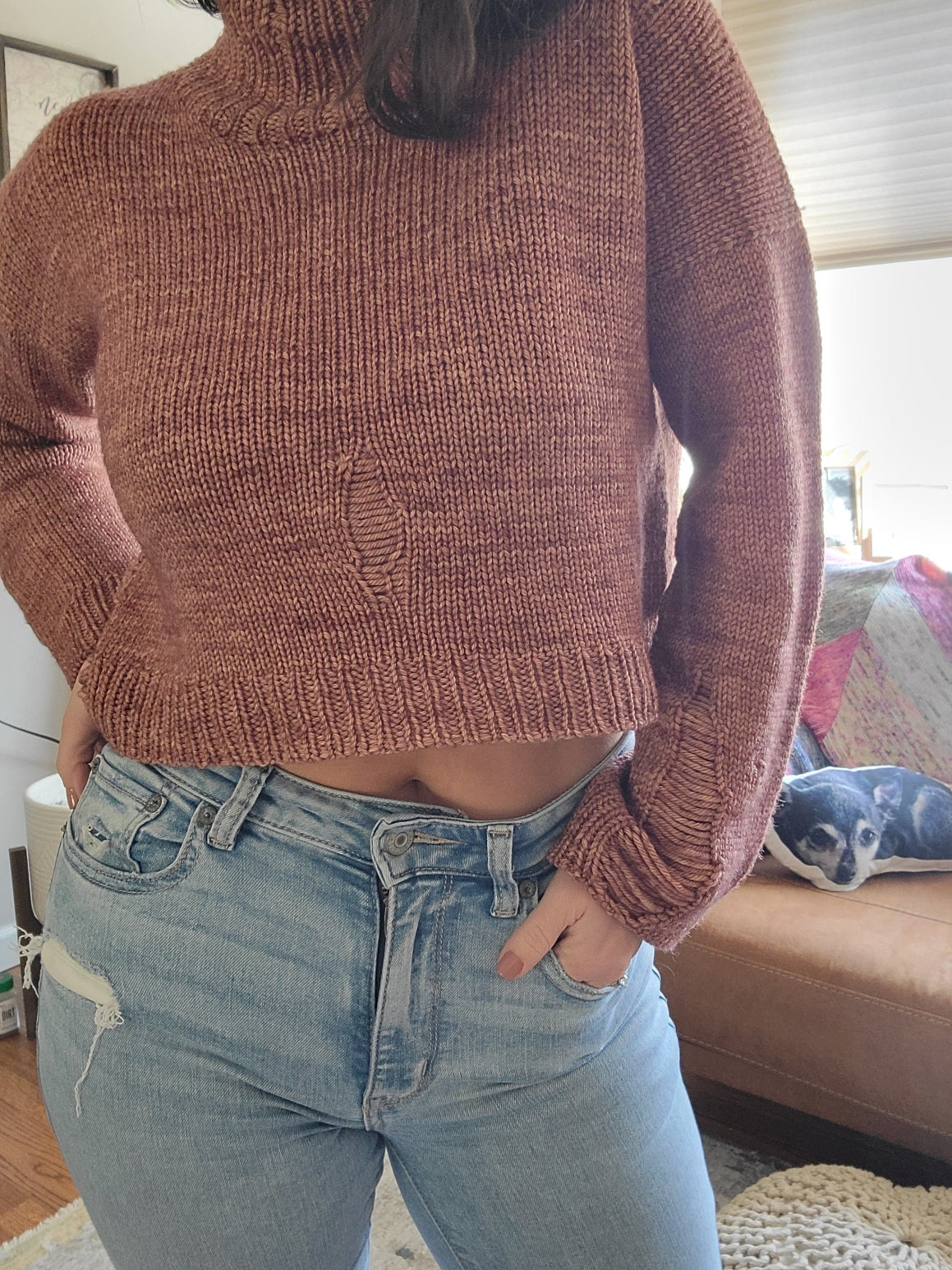 D St Distressed Sweater - Knitting Pattern