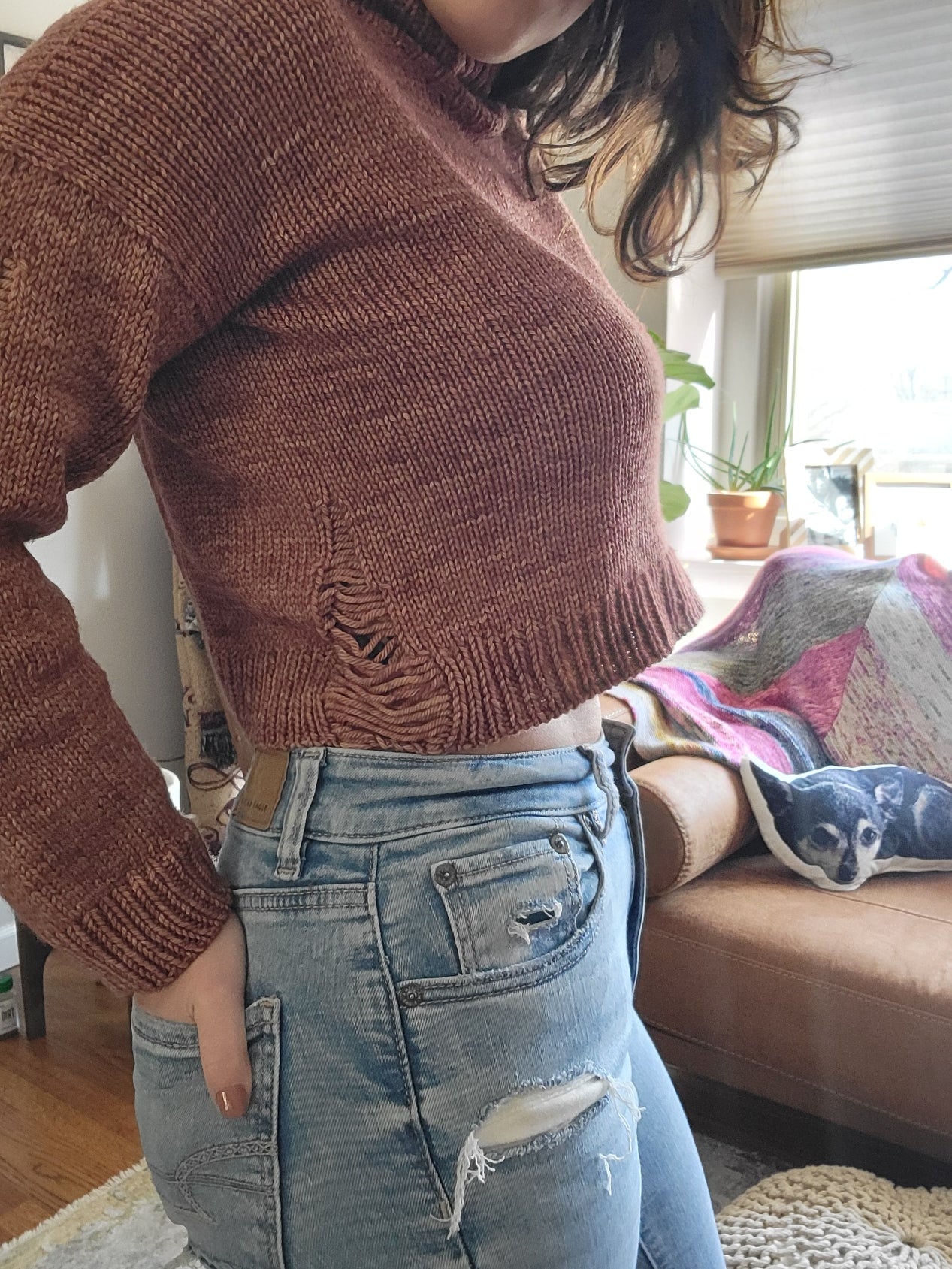 D St Distressed Sweater - Knitting Pattern