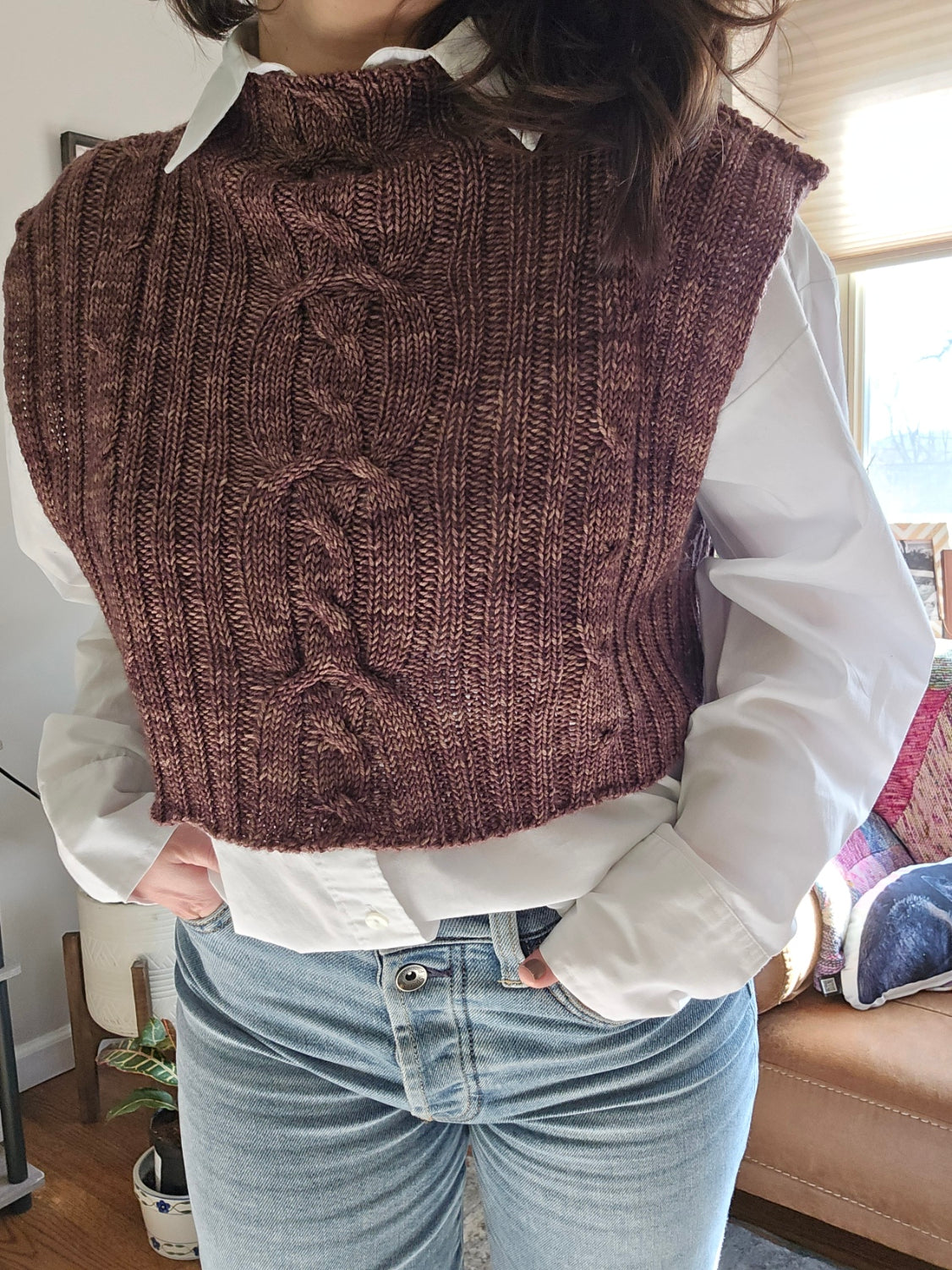 Central Ave Cabled Crop - Knitting Pattern