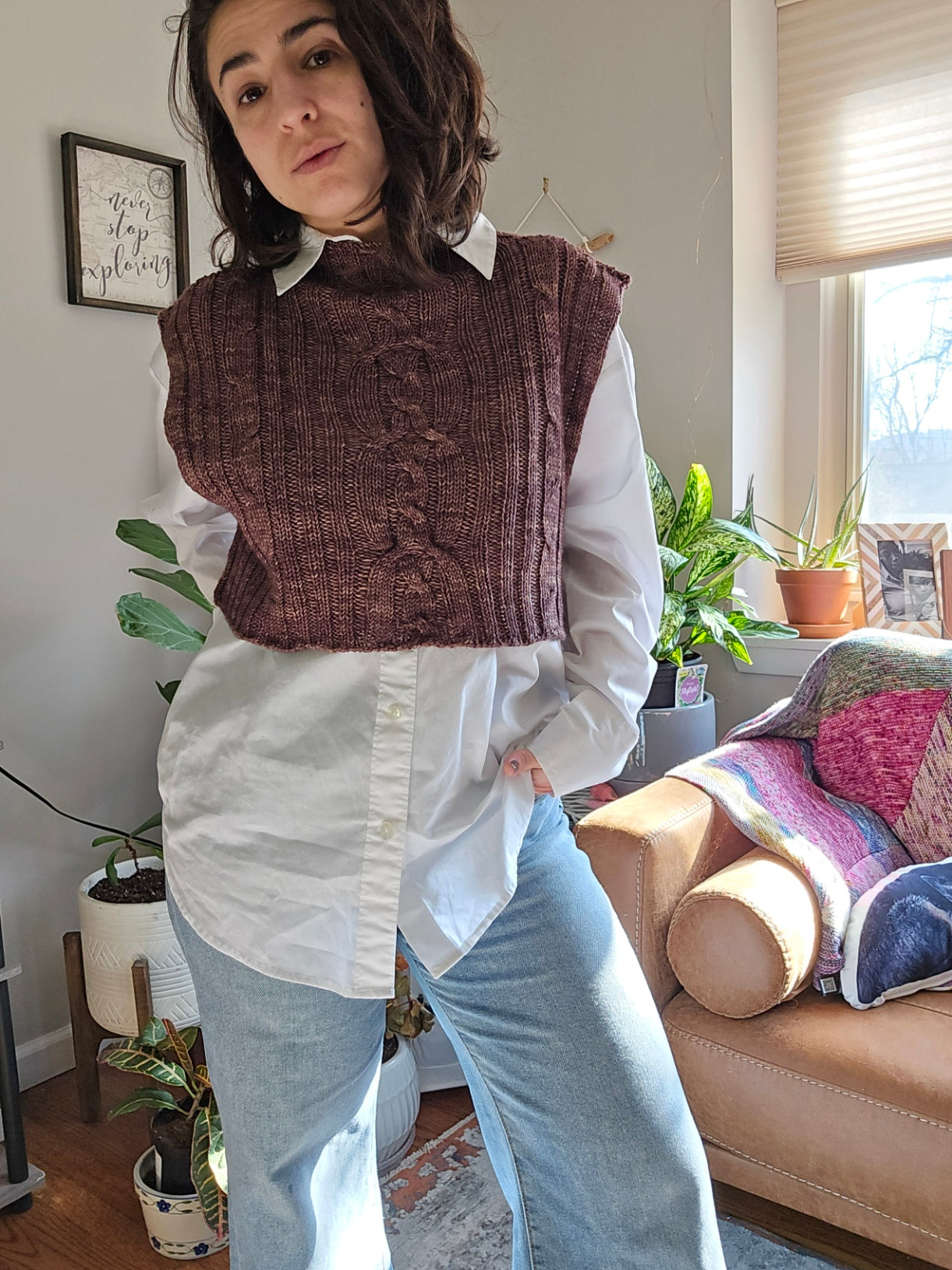 Central Ave Cabled Crop - Knitting Pattern