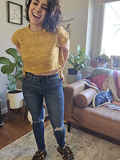 Low Tied Tee - Knitting Pattern