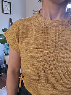 Low Tied Tee - Knitting Pattern