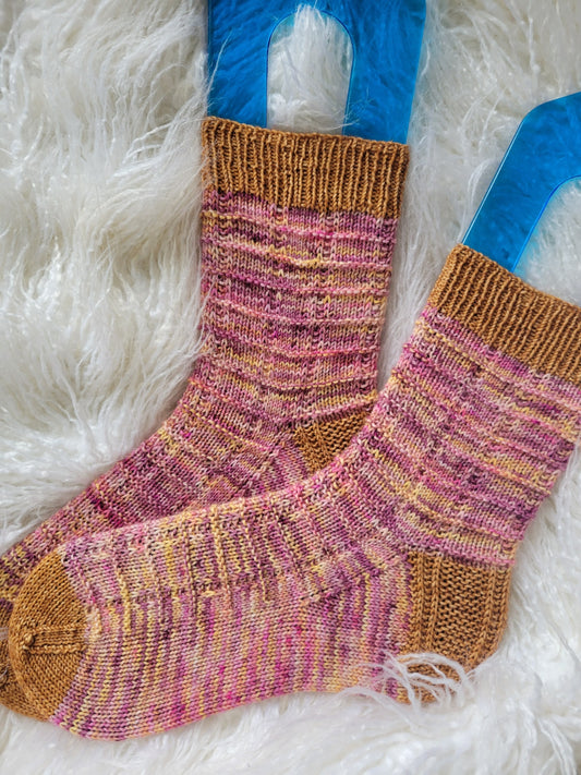 I Fixed the Peach Sauce Socks - Knitting Pattern