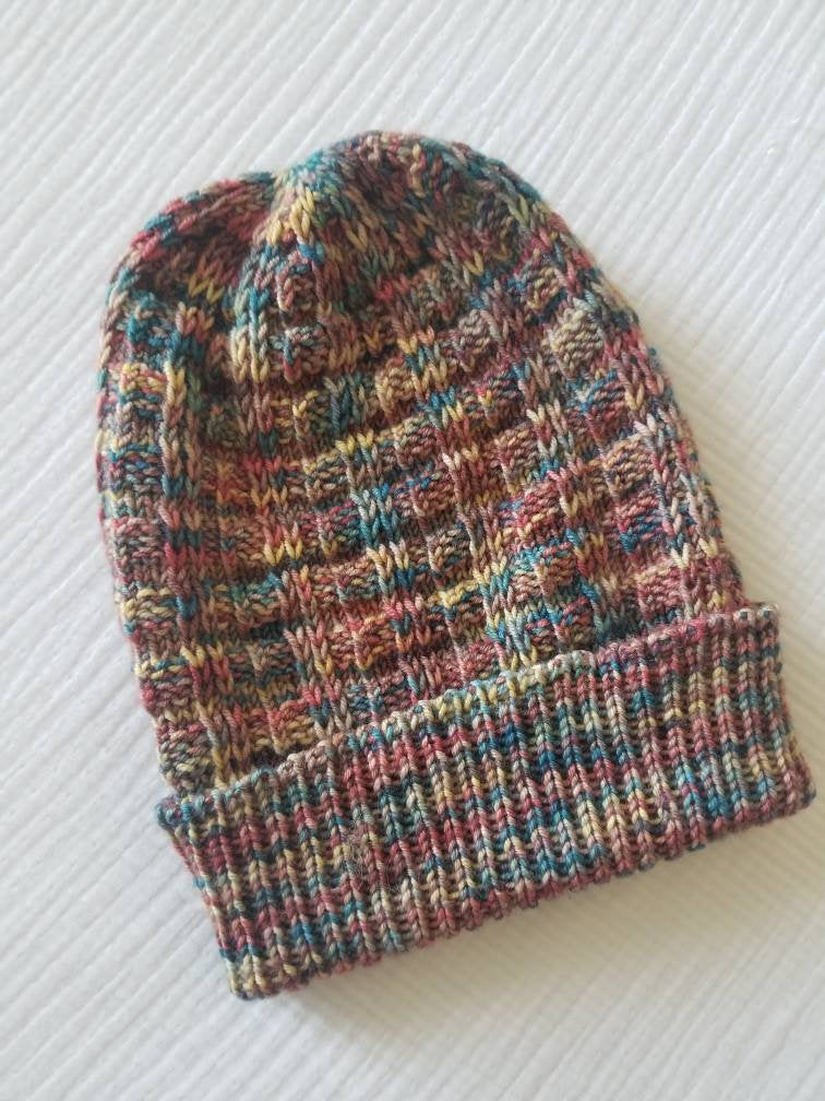 Flannel Shirt Hat - Knitting Pattern